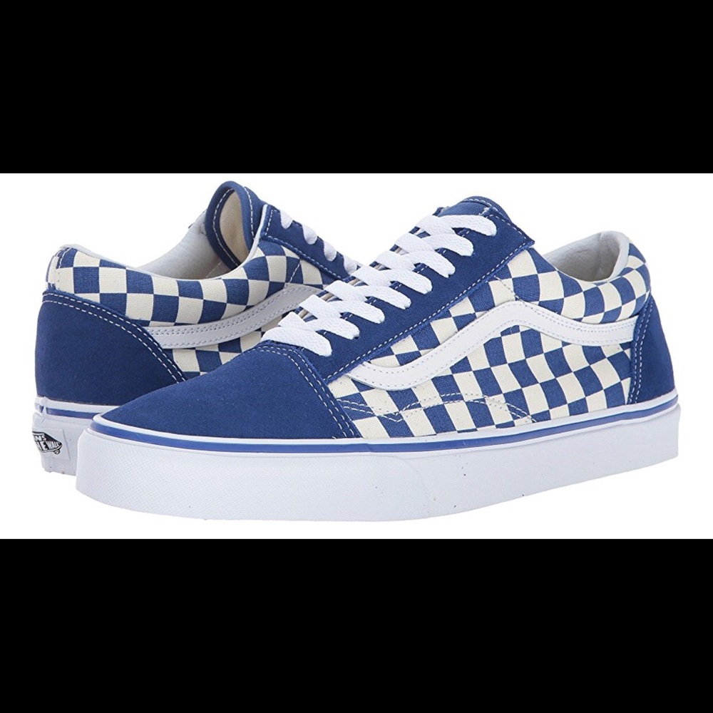 Blue/Wht Checkerboard Old Skools Limited Edition - Picture 1 of 1